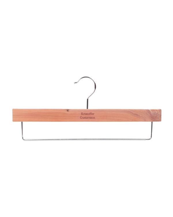 Engraved Trouser Hanger Cedar